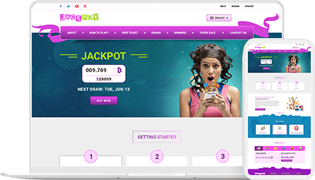 jackpot website mockup