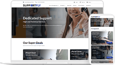 supportfly server management website